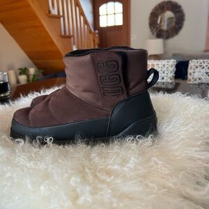 UGG Brown and Black Fleece lined Boots
